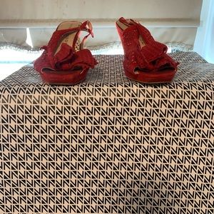 Sacha London Women’s Red Suede Sandals